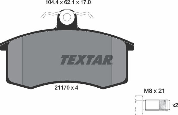 Textar Brake Pad Set - 2117002