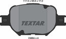 Lexus Toyota, Brake Pad Set - Textar 2386401