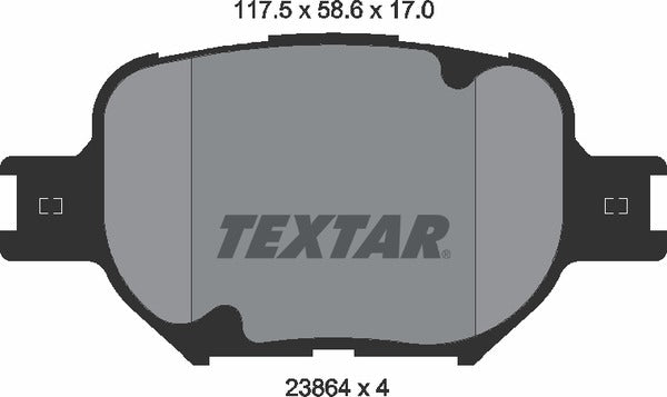 Lexus Toyota, Brake Pad Set - Textar 2386401