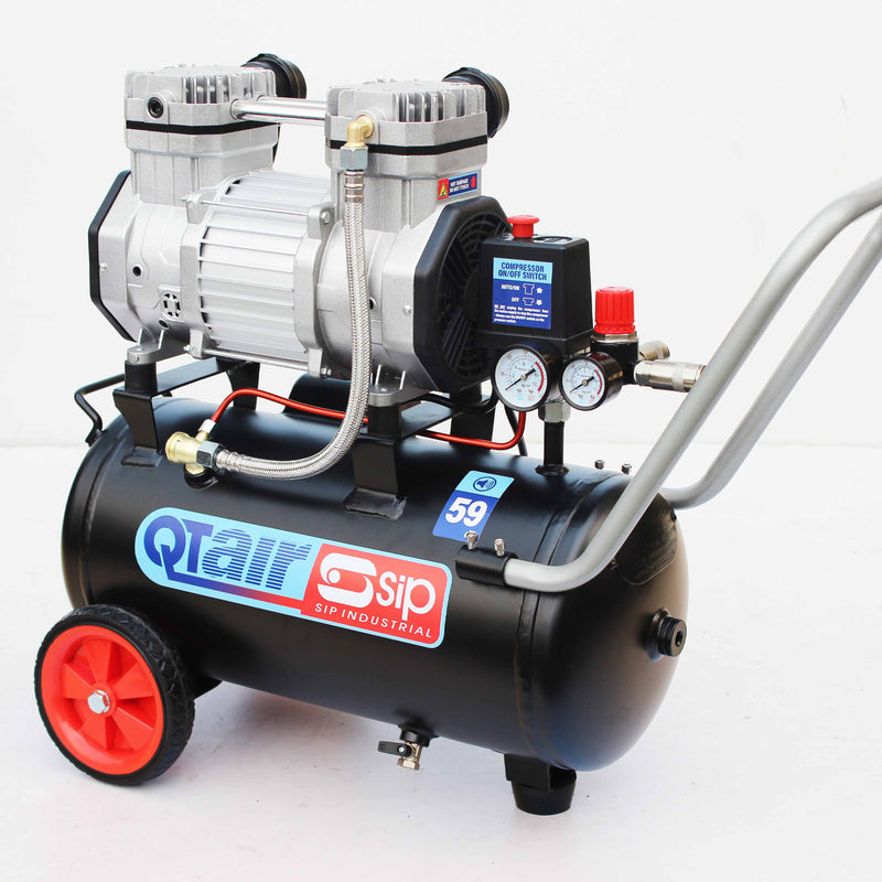 SIP QT AIR DD 1.5hp 24ltr Quiet Ultra Low Noise Oil-Free Direct Drive Compressor