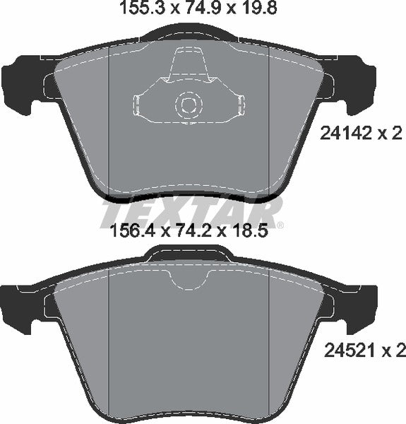Ford Volvo, Brake Pad Set - Textar 2414201