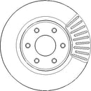 Disctech Brake Disc - Fits Abarth, Nissan - ABD3285 - Front Axle