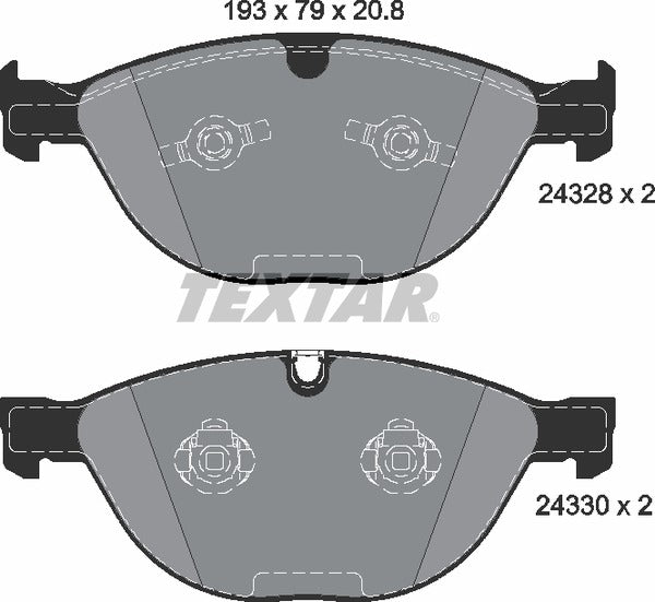 Textar Brake Pad Set - 2432801