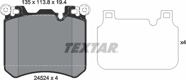 Textar Brake Pad Set - 2452401