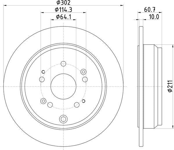 Mintex Brake Discs fits -Honda V294:4 MDC2231 (also fits other vehicles)