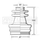 First Line Cv Joint Boot Kit Part No -FCB2417