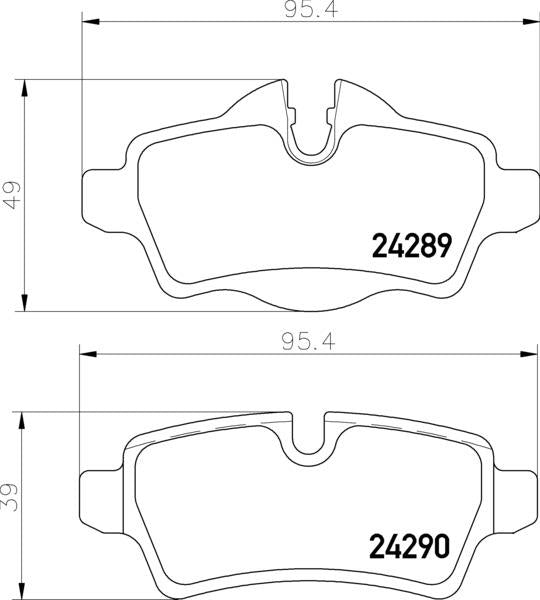 Mintex Brake Pad Set fits -Mini MDB3450 (also fits other vehicles)