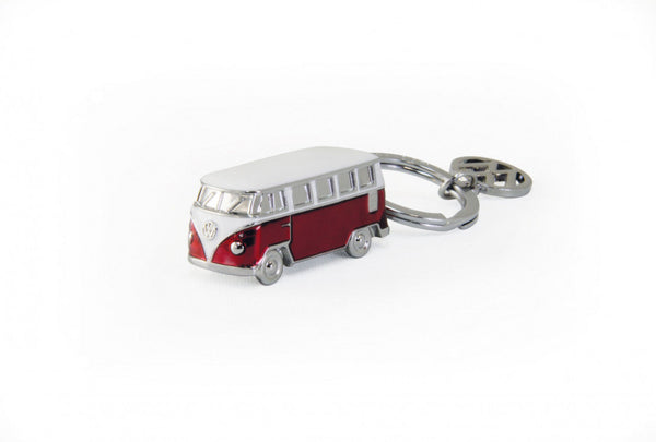 VW T1 Bus 3D Model Key Ring In Blister Packaging - Red