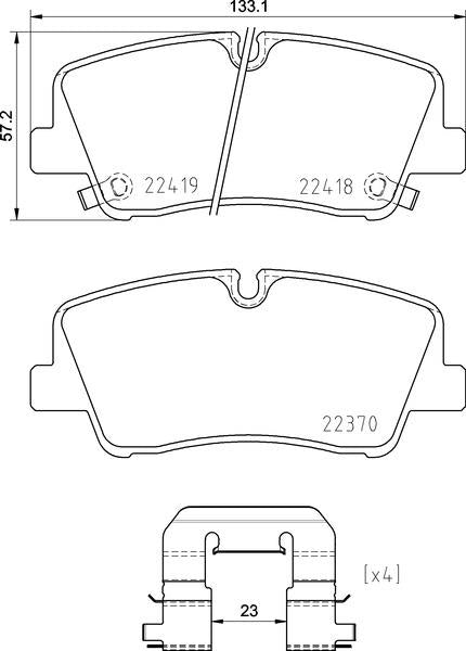 Mintex Brake Pad Set fits -Hyundai MDB3932 (also fits other vehicles)
