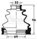 Borg & Beck Cv Joint Boot Kit Part No -BCB2872