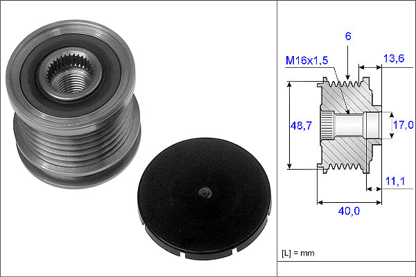 INA Alternator Freewheel Clutch - Part No - 535008510