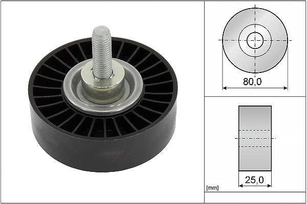 INA Deflection/Guide Pulley - V-Ribbed Belt - Part No - 532088710