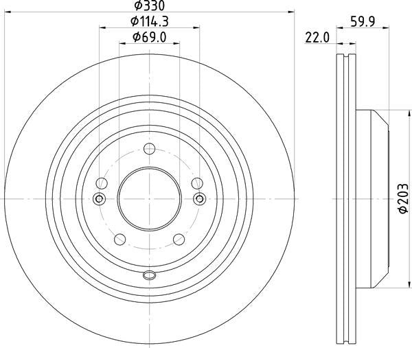 Mintex Brake Discs fits -Kia Brake Disc V277:5 MDC2926C (also fits other vehicles)
