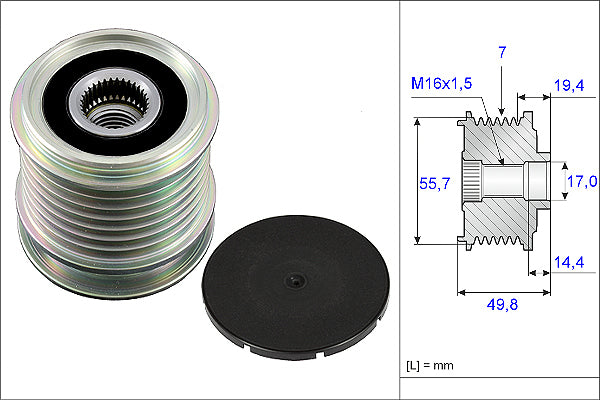 INA Alternator Freewheel Clutch - Part No - 535016510