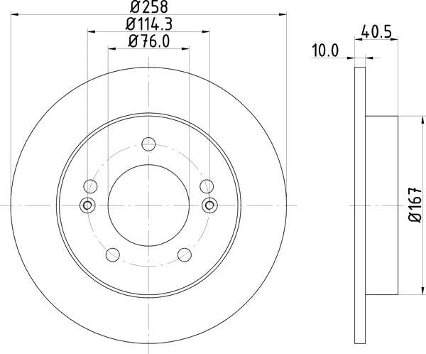 Mintex Brake Discs fits -Hyundai Kia V303:5 MDC2239 (also fits other vehicles)