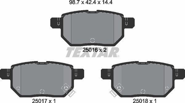 Lexus Toyota, Brake Pad Set - Textar 2501601