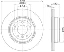 Mintex Brake Discs fits -BMW S278:5 MDC1660C (also fits other vehicles)