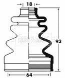 Borg & Beck Cv Joint Boot Kit Part No -BCB2862