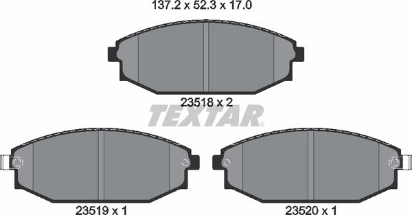 Textar Brake Pad Set - 2351801