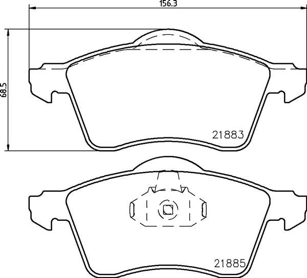 Mintex Brake Pad Set fits -Volkswagen MDB1814 (also fits other vehicles)
