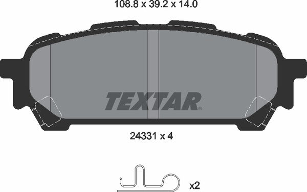 Textar Brake Pad Set - 2433101