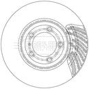 Borg & Beck Brake Disc Single Part No -BBD6227S