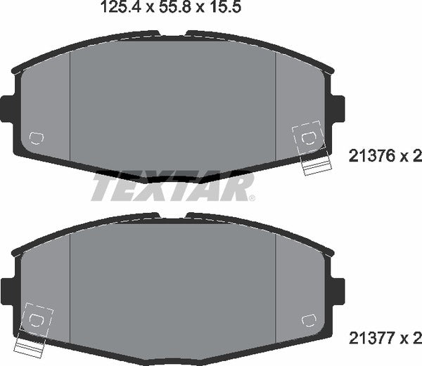 Textar Brake Pad Set - 2137601