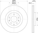 Mintex Brake Discs fits -Mazda V294:4 MDC2075 (also fits other vehicles)