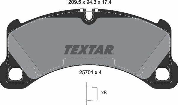 Textar Brake Pad Set - 2570101