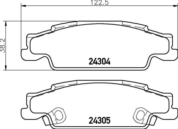 Mintex Brake Pad Set fits -Cadillac MDB2324 (also fits other vehicles)