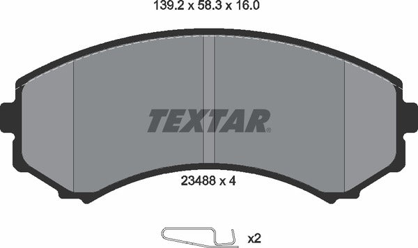 Textar Brake Pad Set - 2348801