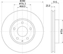 Mintex Brake Discs fits -Mazda V283:5 MDC2603 (also fits other vehicles)