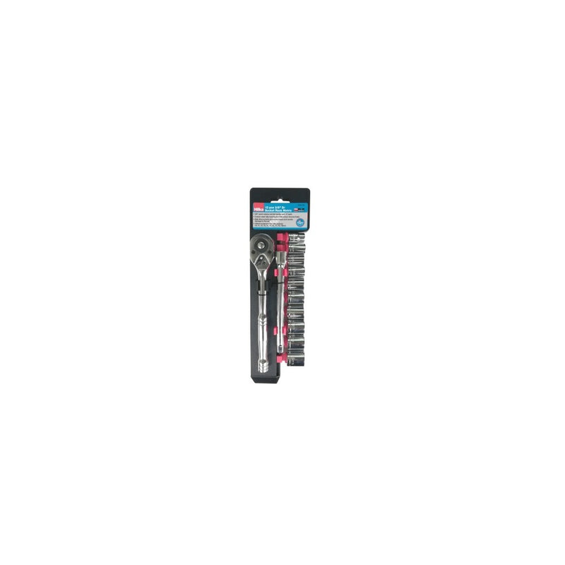 Hilka 2201202 12 pce 3-8in Dr Socket Rack Metric