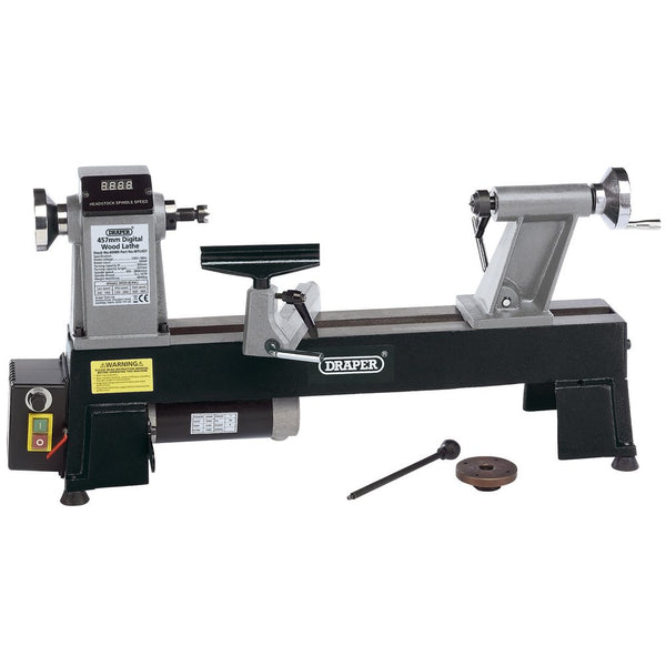 Compact Digital Variable Speed Wood Lathe, 550W