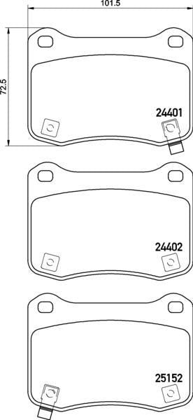 Mintex Brake Pad Set fits -Lexus MDB3111 (also fits other vehicles)