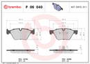 Brembo Brake Pad Set - P06040