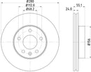Mintex Brake Discs fits -Volkswagen V280:5 MDC1047 (also fits other vehicles)
