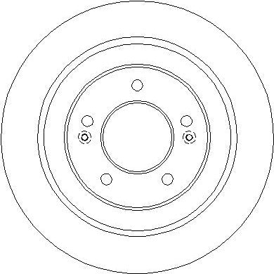 Disctech Brake Disc - Fits Alfa romeo, Kia - ABD3835 - Rear Axle