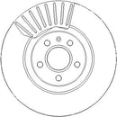 Disctech Brake Disc - Fits Hyundai, Porsche - ABD3830 - Rear Axle Right