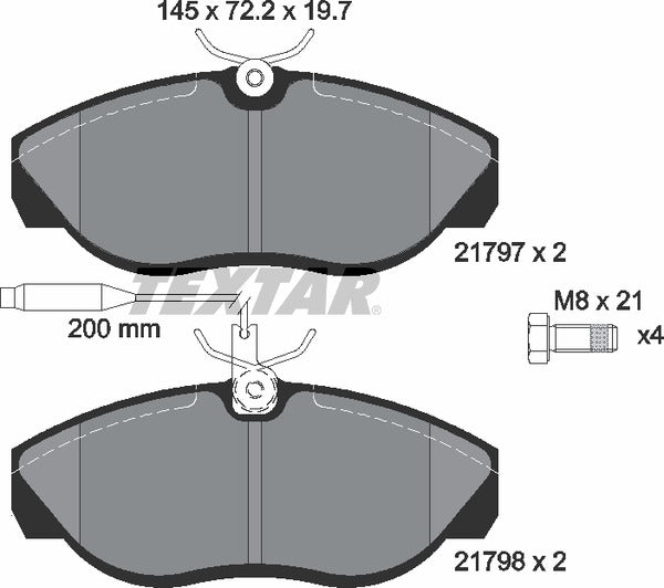 Textar Brake Pad Set - 2179701