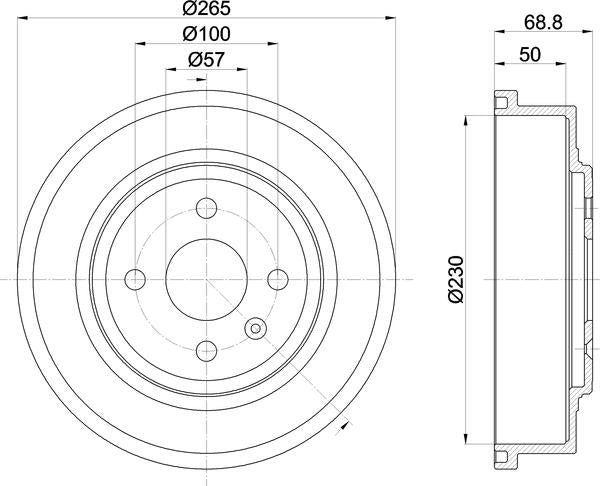 Mintex Brake Drum (Single) fits -Opel Vauxhall MBD286 (also fits other vehicles)