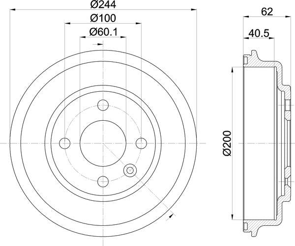 Mintex Brake Drum (Single) fits -Chevrolet MBD373 (also fits other vehicles)