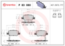Brembo Brake Pad Set - P83080