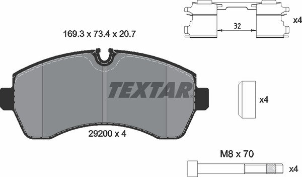 Textar Brake Pad Set - 2920002