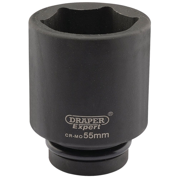 Expert HI-TORQ 6 Point Deep Impact Socket, 1" Sq Dr, 55mm