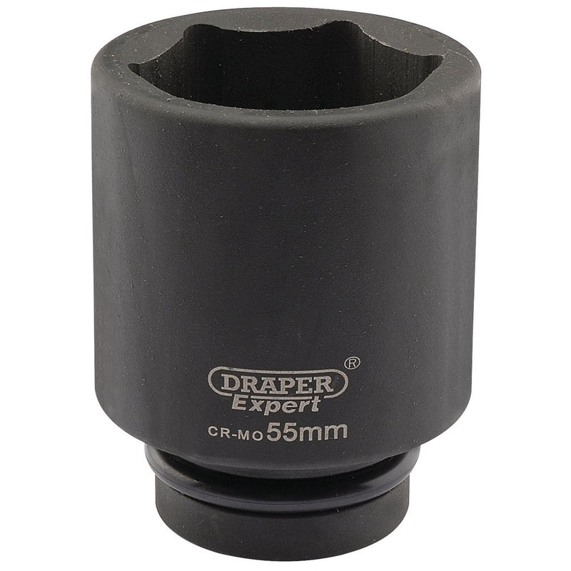 Expert HI-TORQ 6 Point Deep Impact Socket, 1" Sq Dr, 55mm