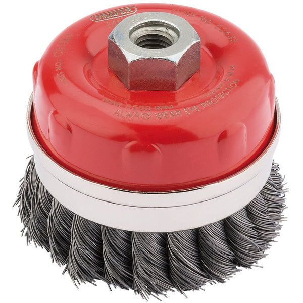 Draper Expert Twist Knot Wire Cup Brush, 100mm, M14
