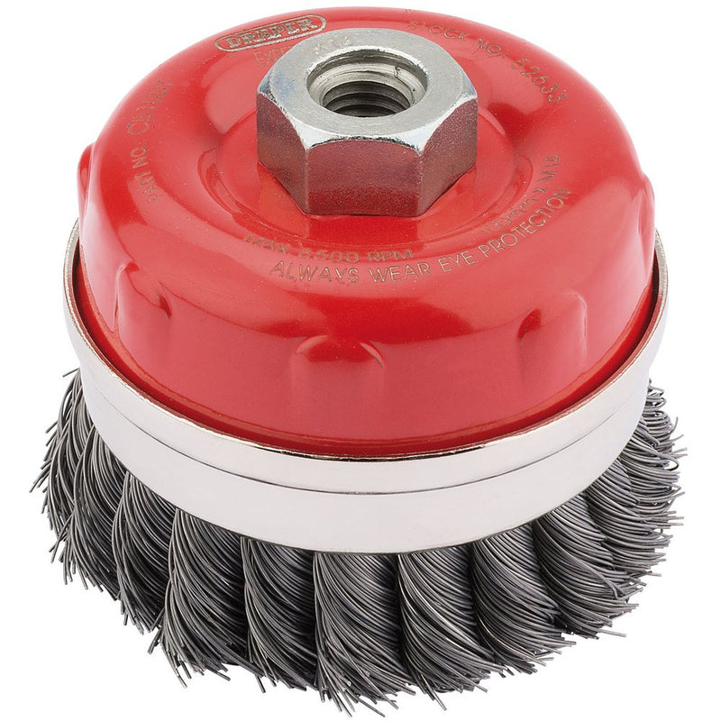 Draper Expert Twist Knot Wire Cup Brush, 100mm, M14