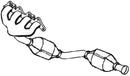 Klarius 322643 - Catalyst Type Approved Withpip  - Fits Mercedes A150 1.5i