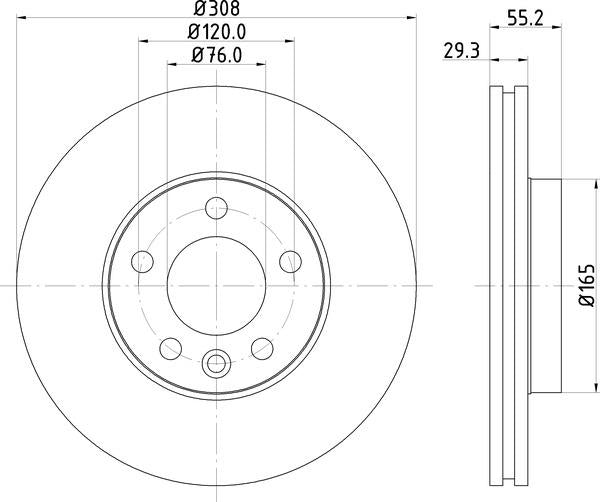Mintex Brake Discs fits -Volkswagen V312:5 MDC1704C (also fits other vehicles)